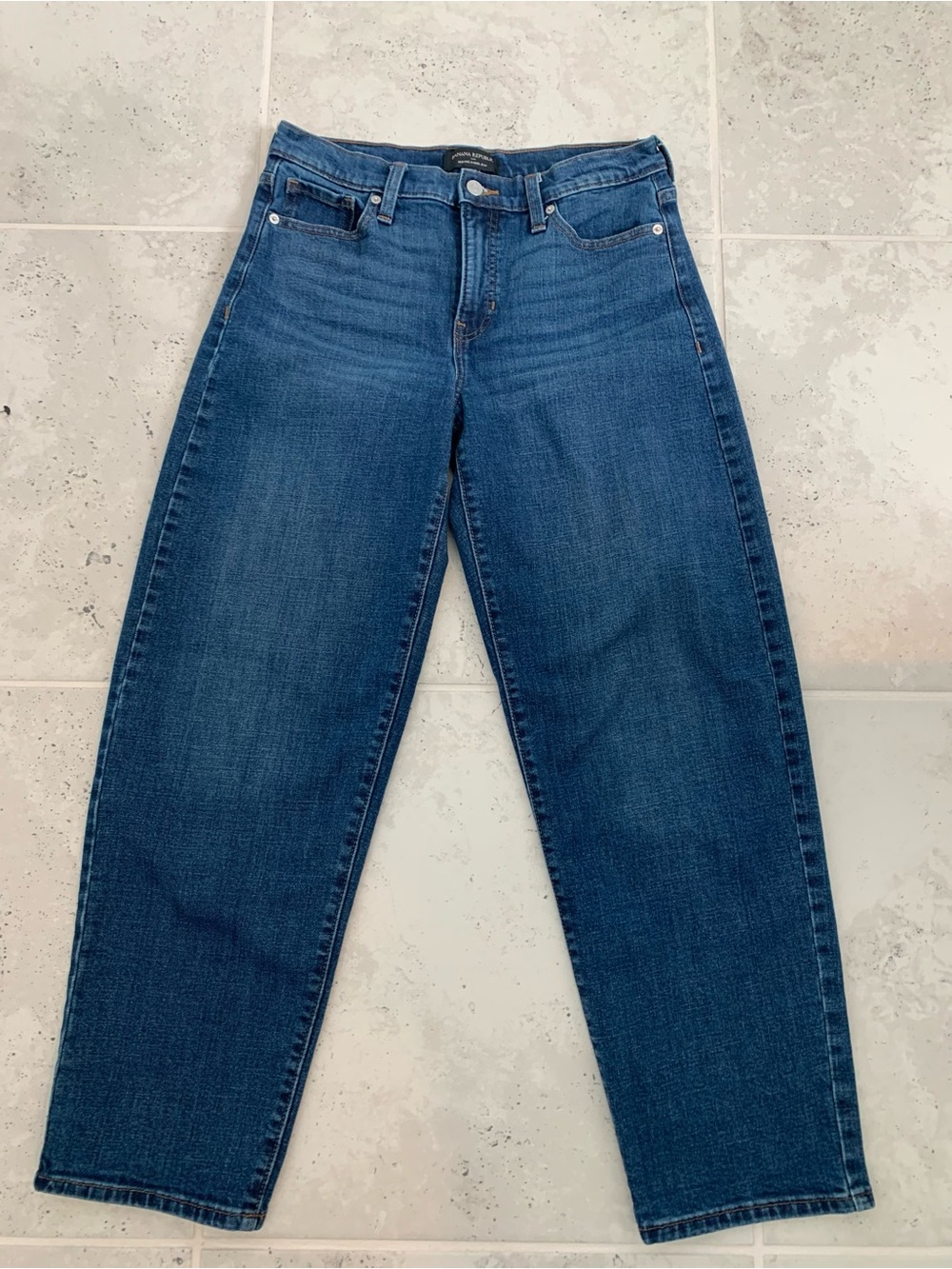 Banana Republic Dark Blue Barrel Jeans